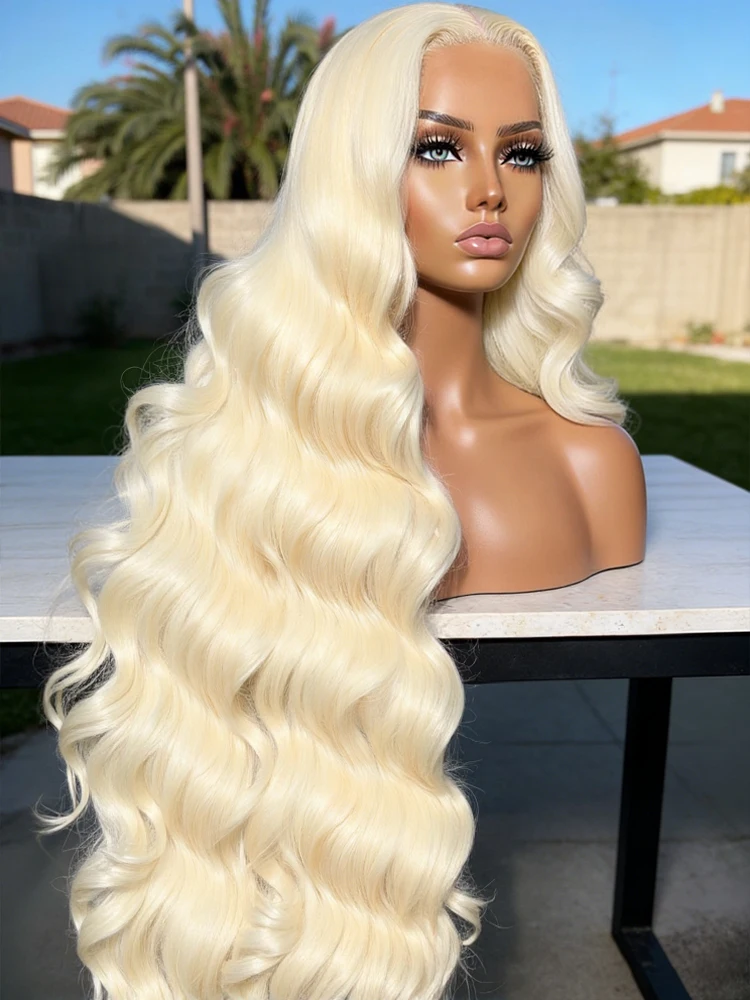 

38-дюймовый парик из натуральных бразильских волос, цвет медовый блонд 613, с прозрачной HD-сеткой 13x6, фронтальный парик 13x4 с эффектом «волна», предварительно выщипанный