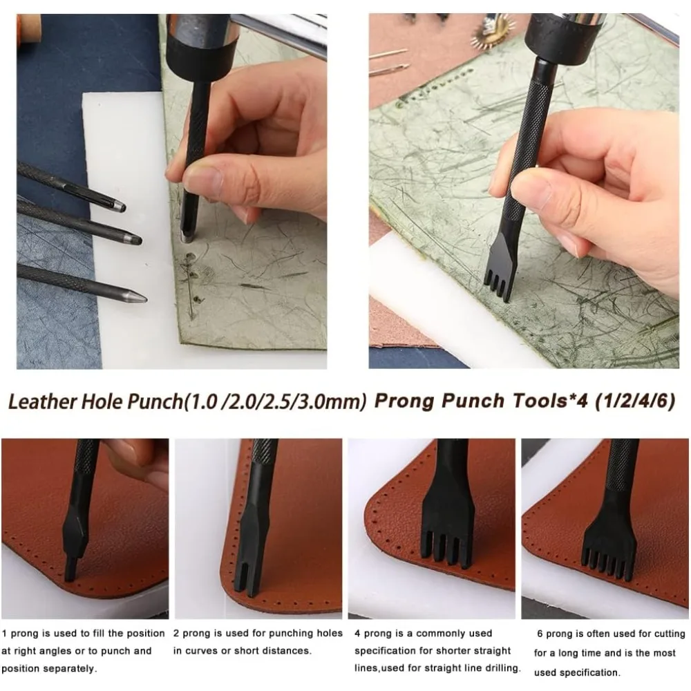 หนังทํางานเครื่องมือปฏิบัติหนั - Leatherwork Or Leathercraft บทวิจารณ์และราคา