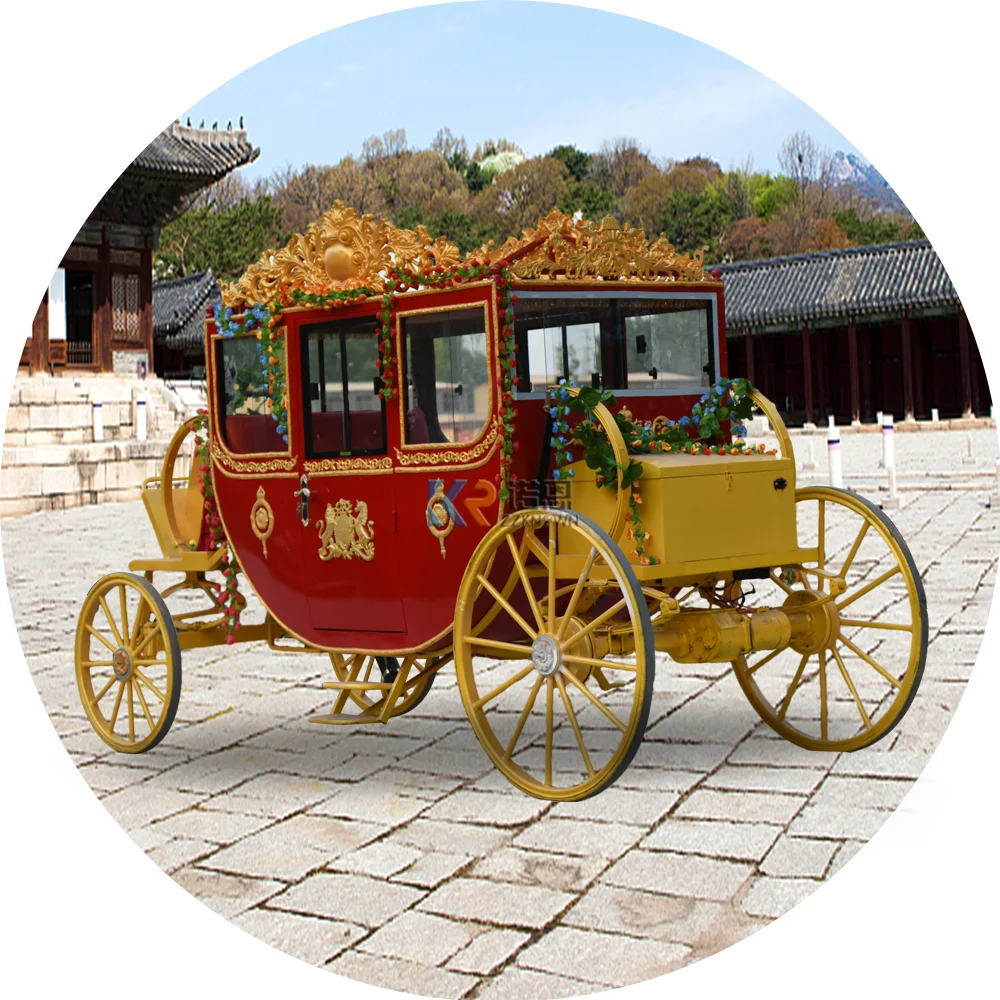 Wedding Royal Cinderella Carriage Special Transportation Electric Horse Carriage Horse Cart