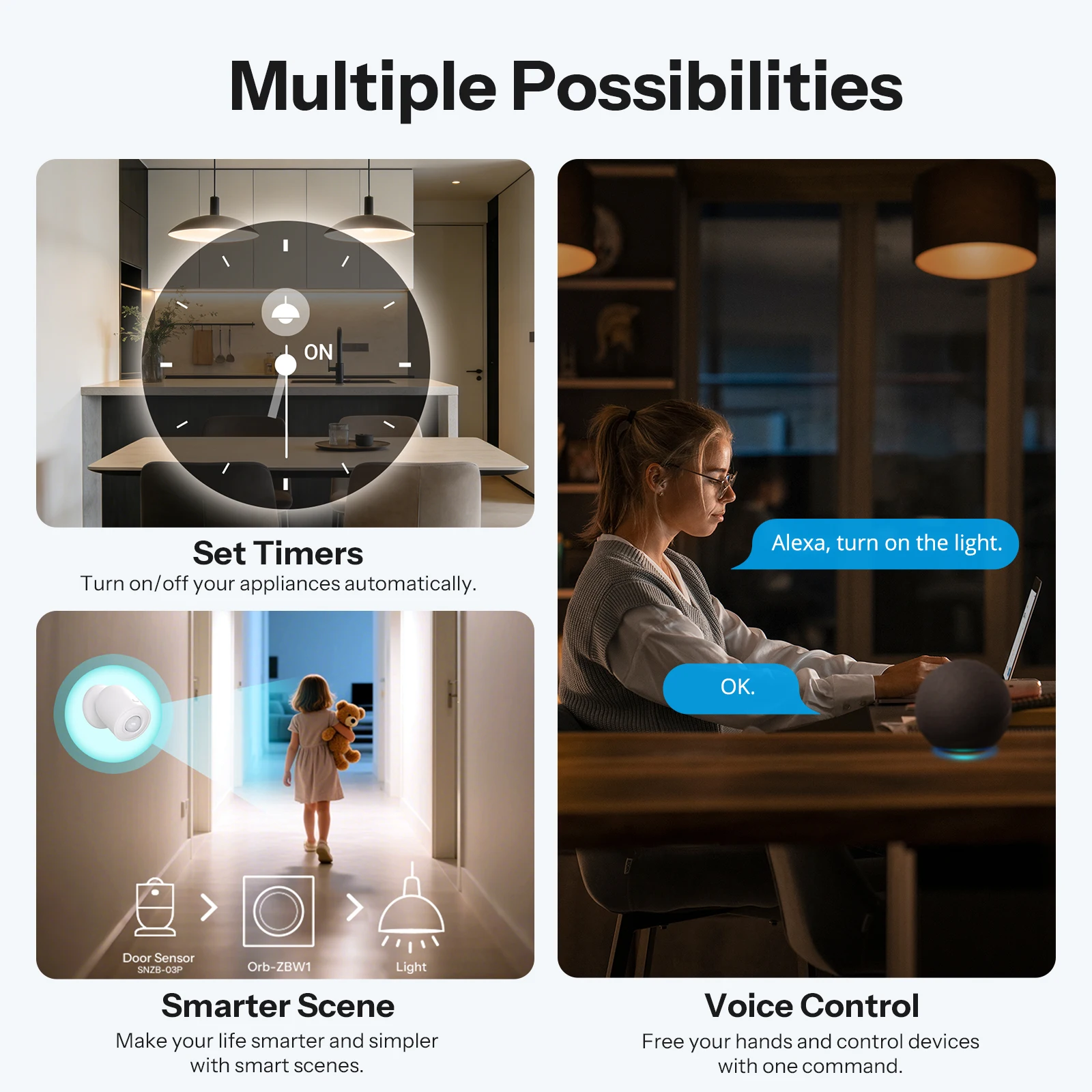 SONOFF Orb-ZBW1 Zigbee Inteligentny Włącznik Ścienny 1-Kanałowy ZBMINIR2-E Kompaktowa Konstrukcja Do Montażu W Ścianie Współpracuje z Alexa SmartThings Wymaga Hubu Zigbee — zdjęcie produktu 3