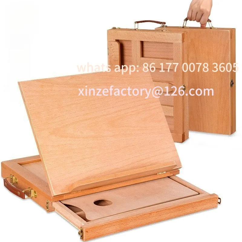 

Customizable Foldable Desktop Easel Wooden Portable for Student Artist Beginner Sketching and Painting Exhibition Stand