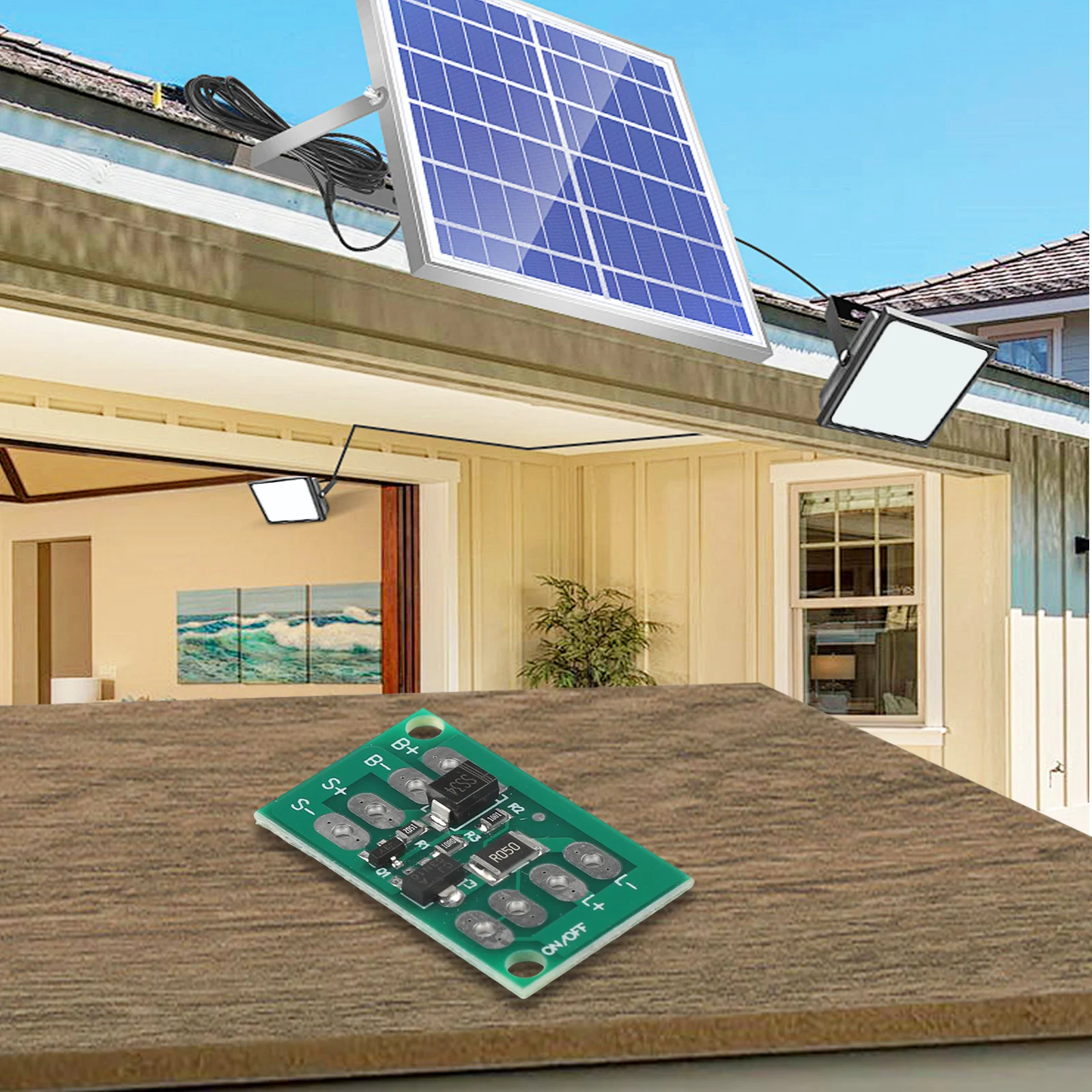 Automated Solar Power Switch Circuit for Charging Batteries and Controlling Output in Solar Light Installations
