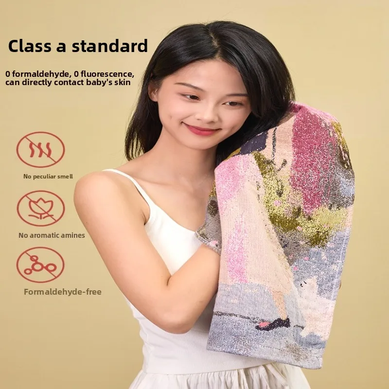 A Class Pure Cotton Gauze Towel That Absorbs Water Does Not Shed Hair Adult Children Bath Towel Face Towel All Cotton Face Wash
