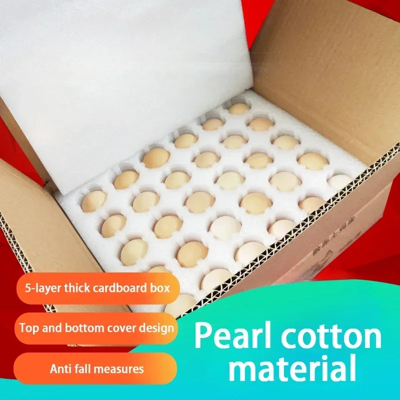 EPE Pearl Cotton Egg Tray 30 Holes Egg Express Transport Packing Box Anti Fall Measures Earthquake Resistance Foam Egg Gift Box