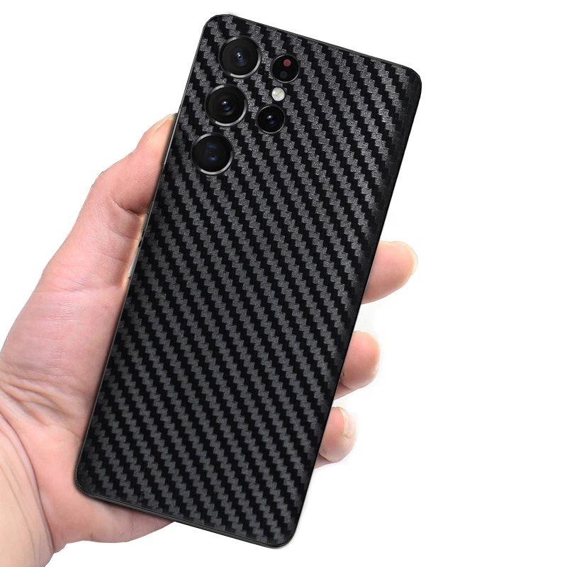 3D Carbon Fiber Skins Film Wrap Phone Back Sticker For SAMSUNG Galaxy S23 Ultra S23+ S22 Plus S22 S21 FE Note 20 A53 A73 5G Film