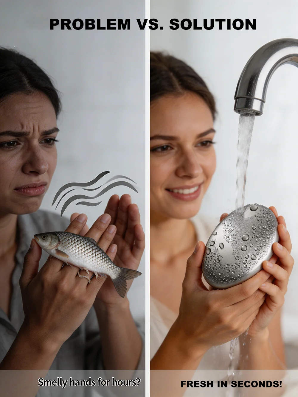 Jabón mágico de acero inoxidable, barra eliminadora de olores para eliminar los olores de pescado, ajo y cebolla de las manos, utensilios de cocina y la piel.
