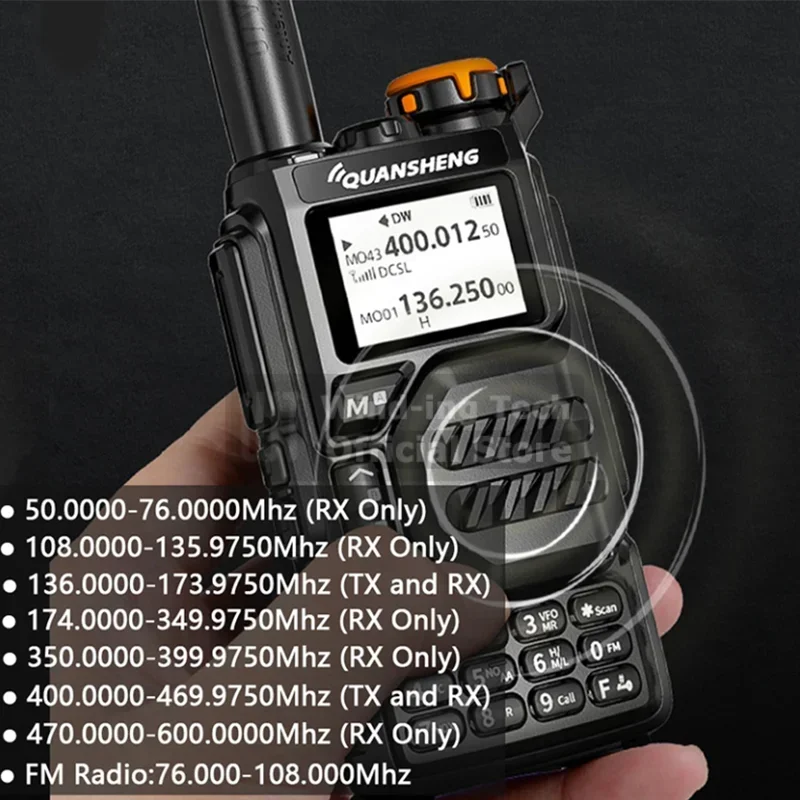 2PCS Quansheng UV-K5 Walkie Talkie AM FM 50-600MHz Full Band Type-C Charging Scrambler DTMF Wireless Frequency Copy 200CH Radio