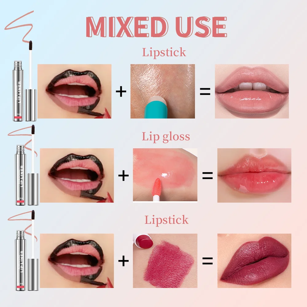 4 colori Lip Liner Tattoo Opaco Peel Off Migliora le labbra Lip Liner Impermeabile Labbra idratanti a lunga durata Gloss Cosmetici per tatuaggi