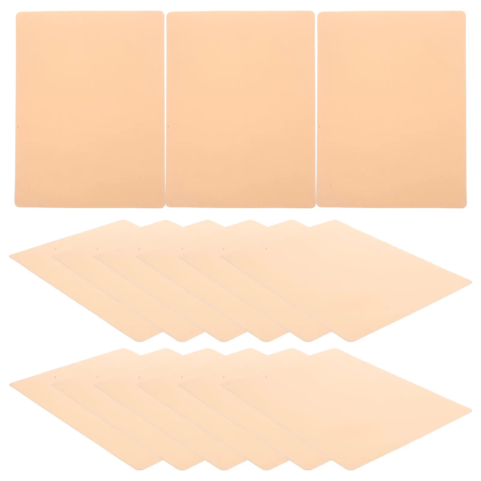

15 Pcs Silicone Tattoo Fake Skin for Cosmetics Blank Practice Tattooing Eyebrows Face Makeup Supply