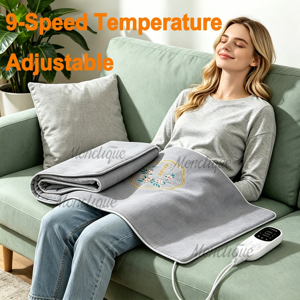 Hot Compress Electric Heating Pad Moxibustion Warm Pad Large Size Intelligent Heating Timing Back Neck Legs Relax Body Sleep Aid