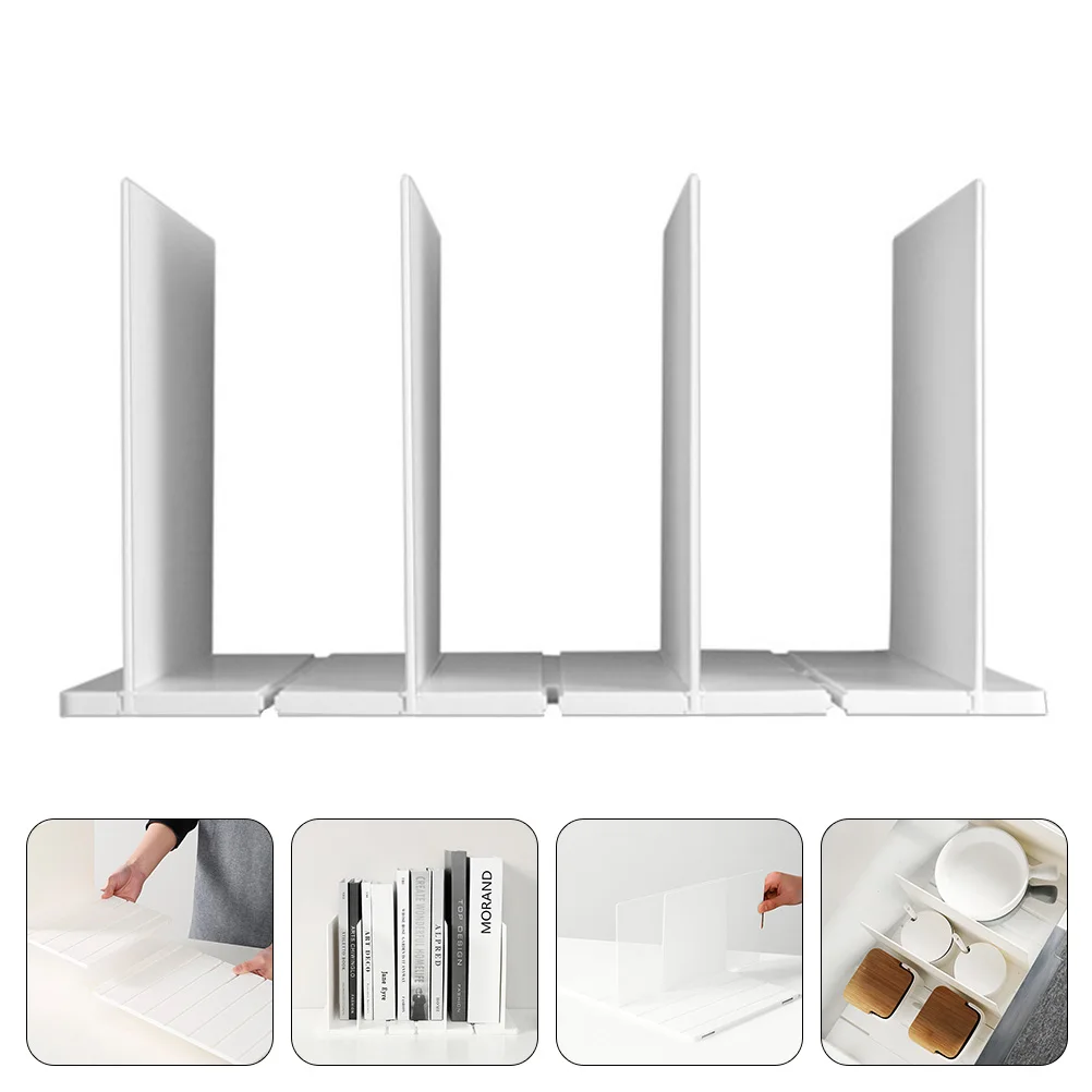 

Drawer Partition Storage Cabinet Dividers Organizer Multifunction Plastic White Wardrobe Shelf for Shelves