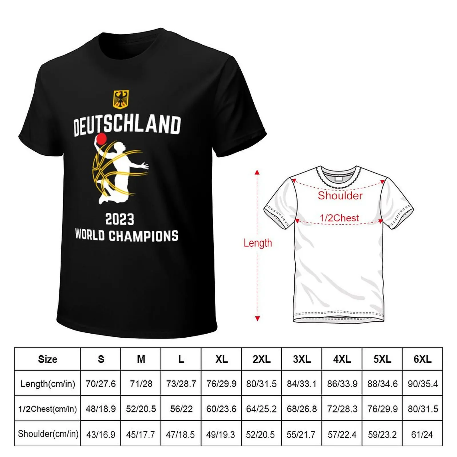 Germany Basketball Player Dunking the Ball on Dark T-Shirt Casual Streetwear Short Sleeve Tee