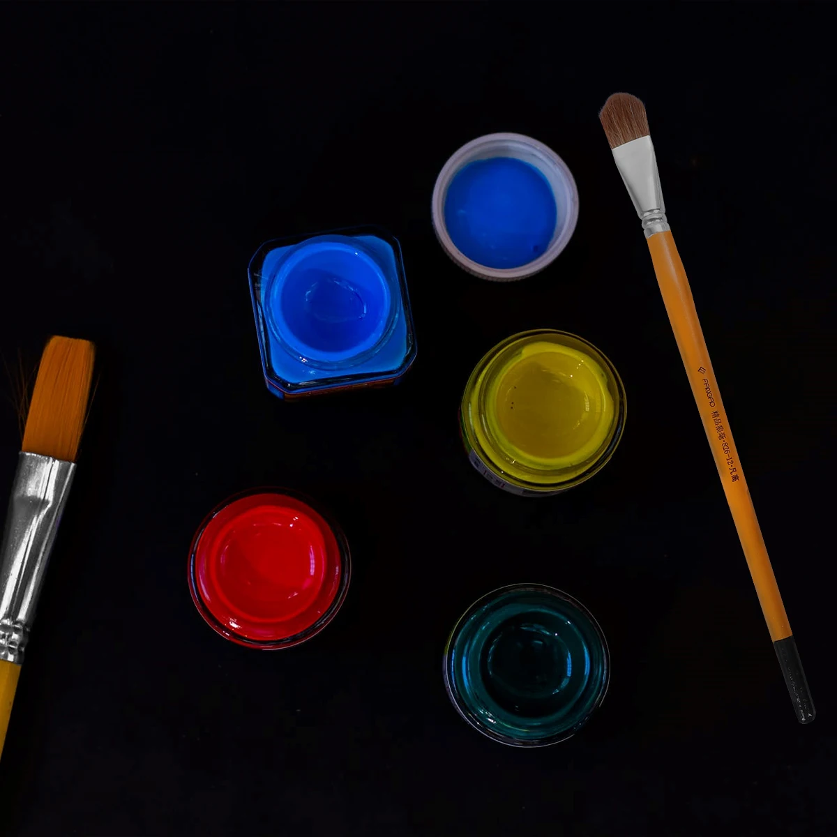 

6pcs Painting Set Watercolor Brushes Different Sizes For Fine Detail Large Area Kids Family Art School Church Events Face