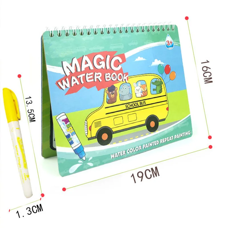 Prancheta Brinquedos infantis Magic Water Books Livro de desenho colorido Doodle Book Brinquedos reutilizáveis Hobbies Mother Kids Educatinal Toys