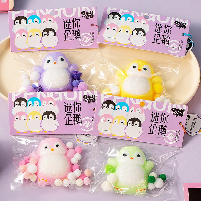 6 ألوان لطيف البطريق طابا اسفنجي اللعب Kawaii الإجهاد الإغاثة الضغط الحسية تململ لعبة للأطفال هدايا حفلة عيد ميلاد