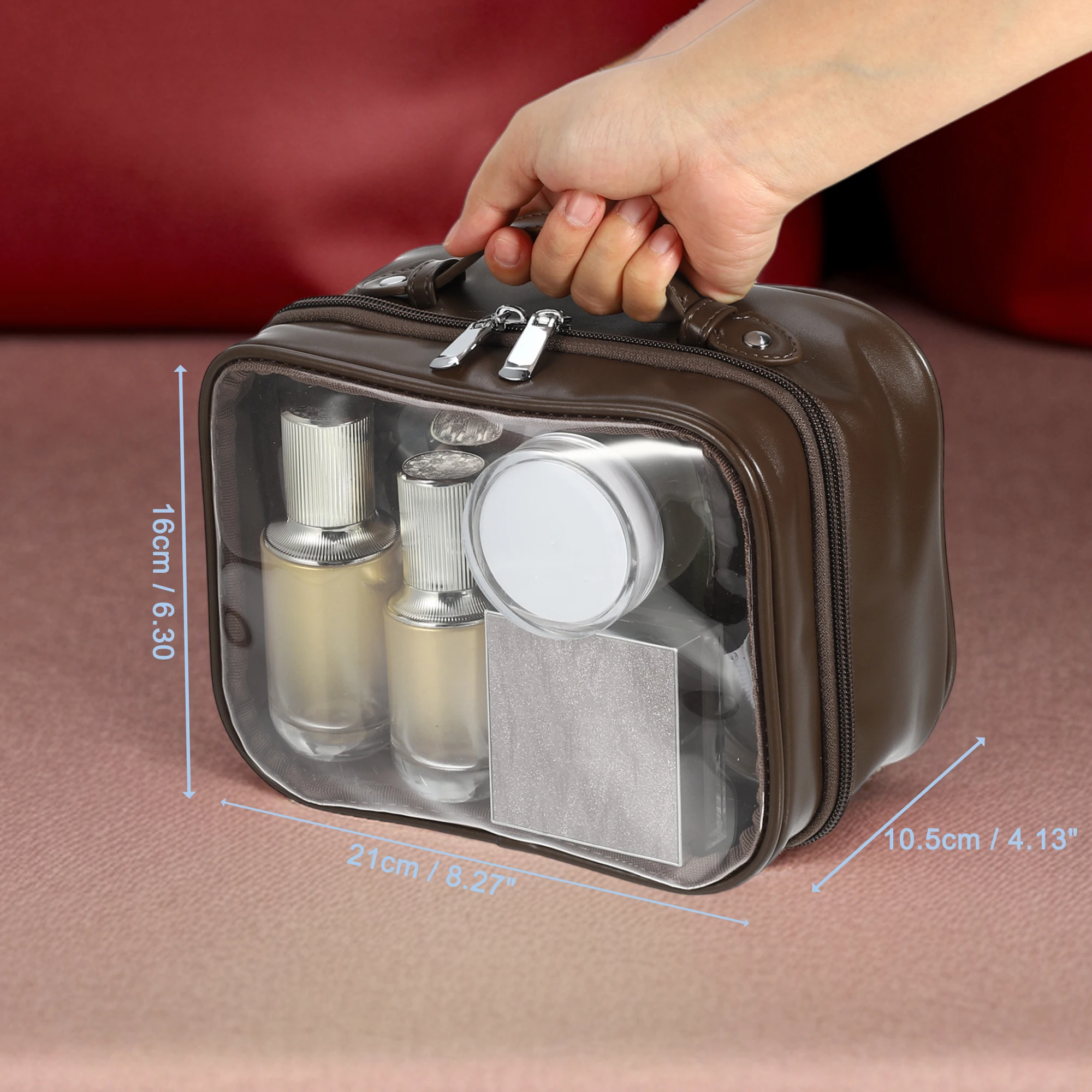 VOCOSTE TSA Approved Toiletry Bag Large Transparent Makeup Bag for Women Girls