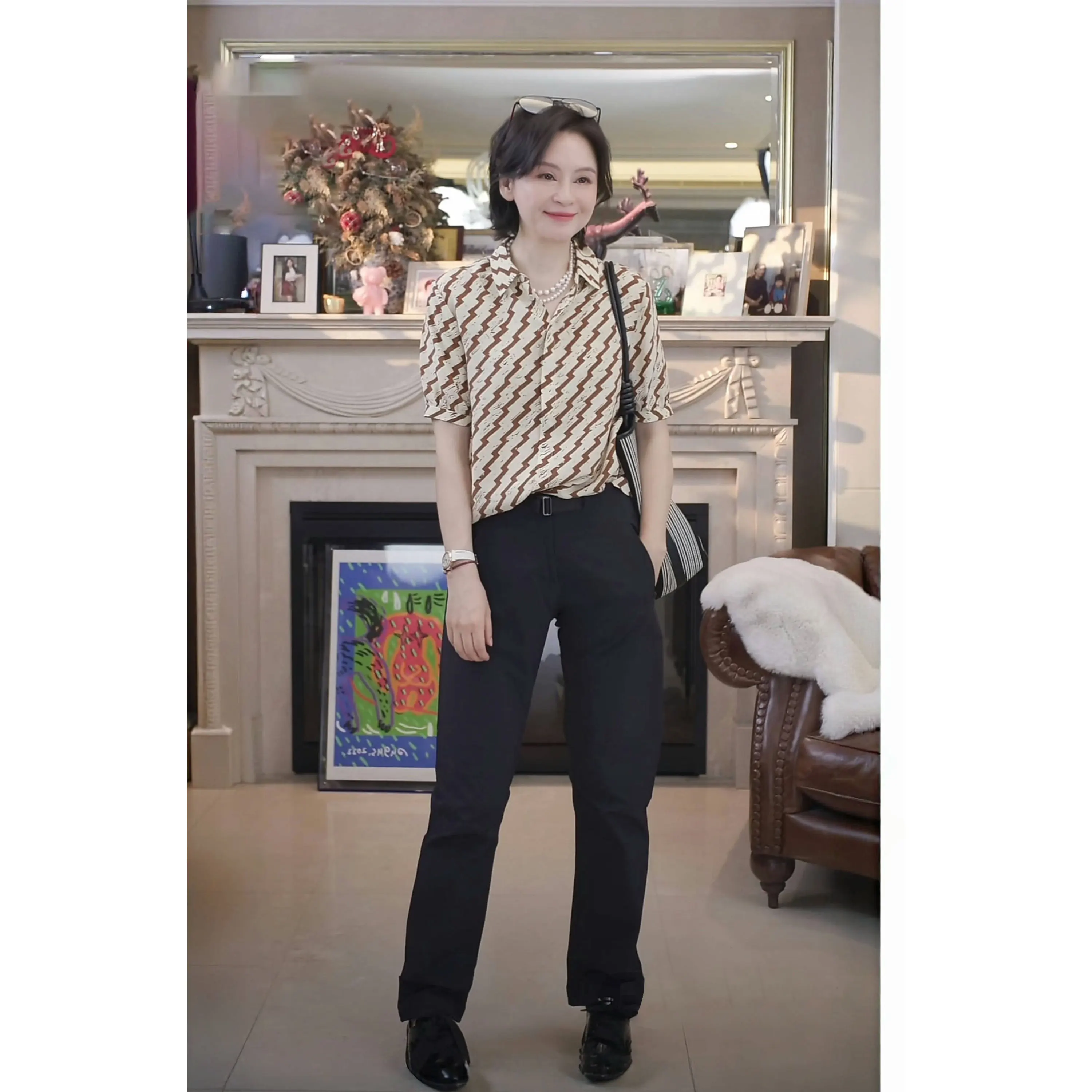 

Summer Silk irt Double-sided Printing 6A Silk 9MM Double-woven Commute Sle Regular Length Collar UV Protec...