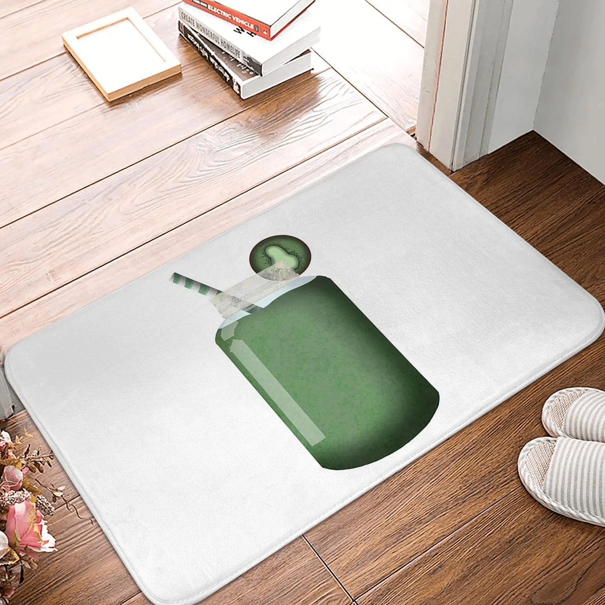 

Kiwi Smoothie in Jar Non-slip Doormat Floor Mat Water oil proof Carpet Rug for Kitchen Entrance Home Bedroom Footpad Mats