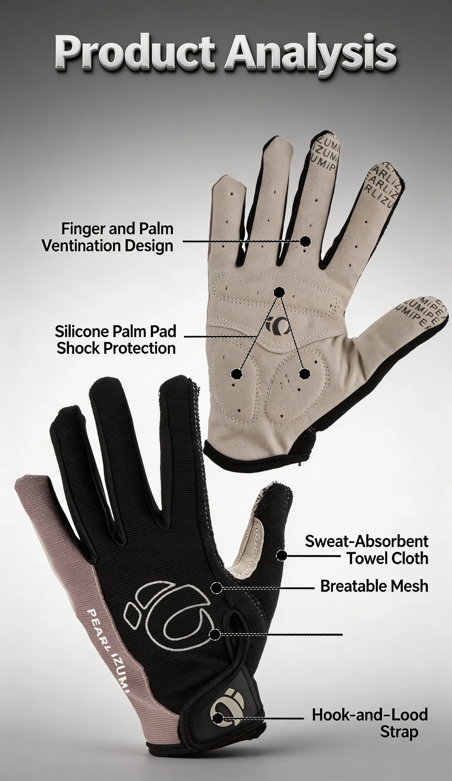 Vollfinger-Fahrradhandschuhe mit Touchscreen-Funktion, Gel-Polsterung, Stoßdämpfung, Rutschfest für MTB und Rennrad, Herbst-Modell für Männer und Frauen – Detail 8