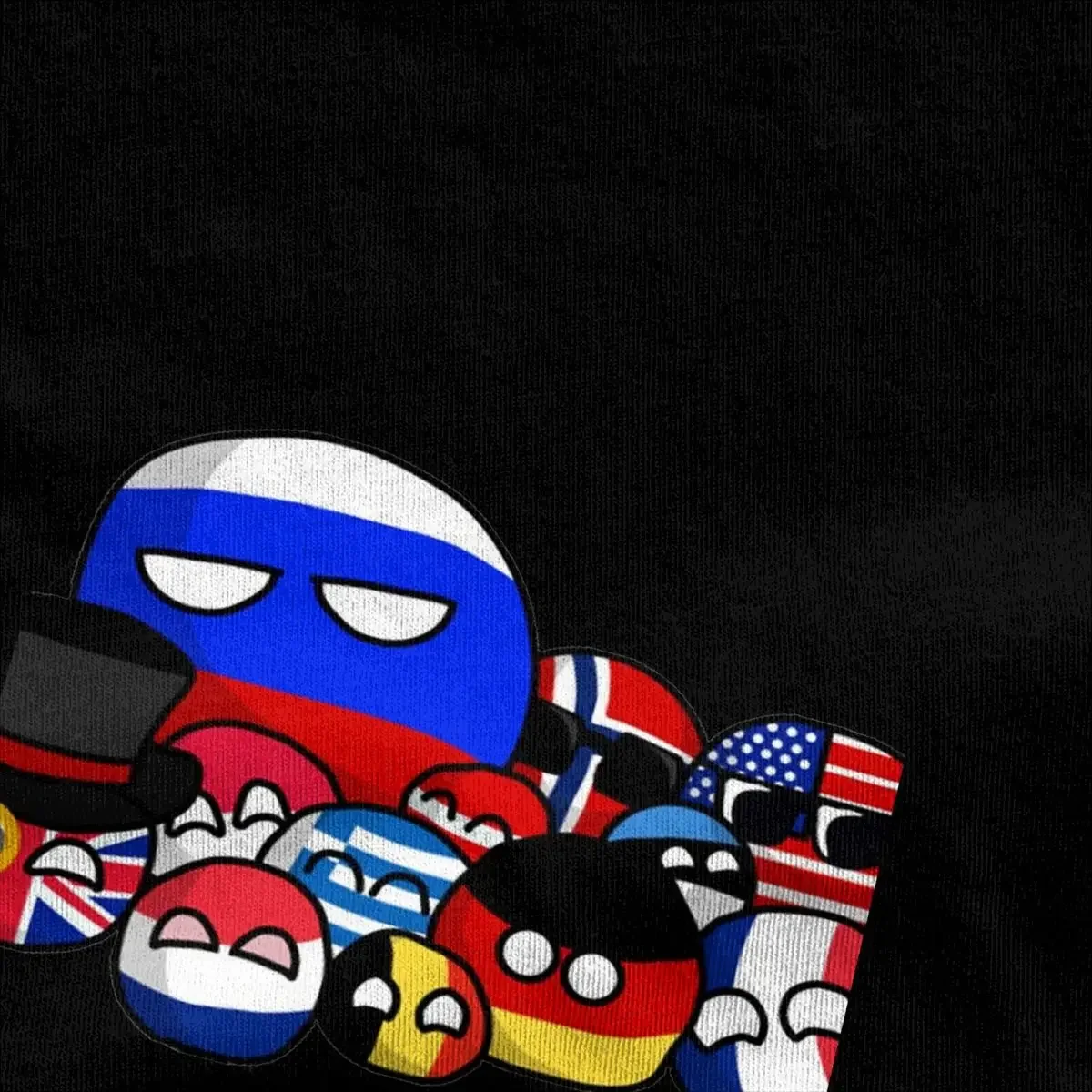 Men CountryBalls T Shirts Cotton Top Tees Summer Y2K Funny Short Sleeve T Shirt O Neck Leisure Casual Tee Shirt 4XL 5XL 6XL