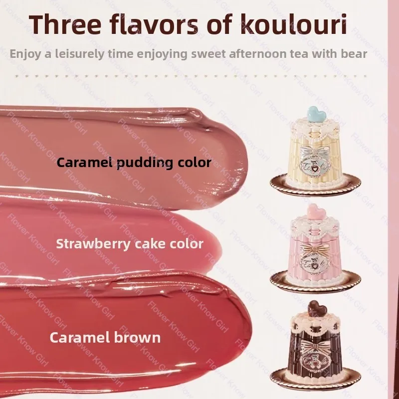 フラワーノーズ スウィーティーベア レディースリップスティック - グロッシーフィニッシュ 長持ち ノンスティッキー ジェリーリップグレイズ メイクアップ