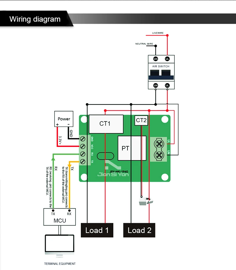 JSY-MK-194G AC-Einphasen-Bidirektionaler Energiezählermodul (Alle Funktionen wie JSY-MK-194T) – Detail 4