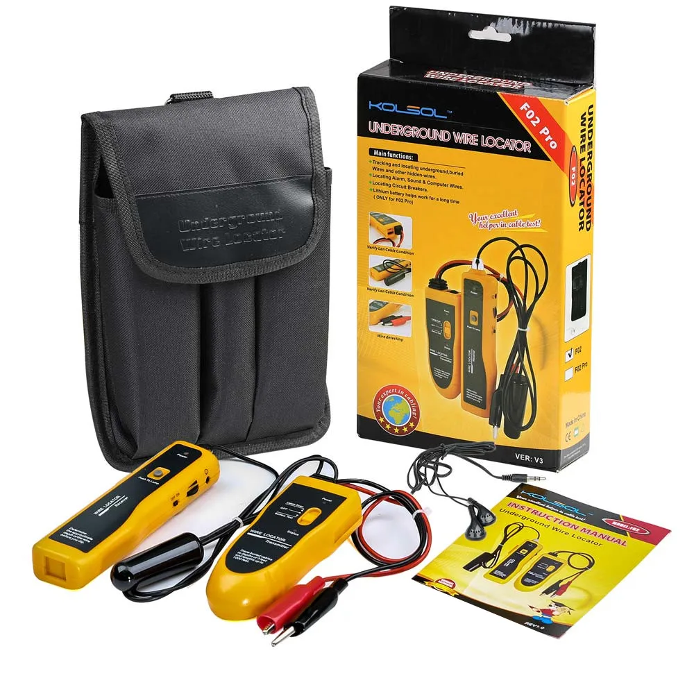 

KOLSOL F02 Wire Locator Underground Cable Tracker Lan With Earphone ( No Battery )
