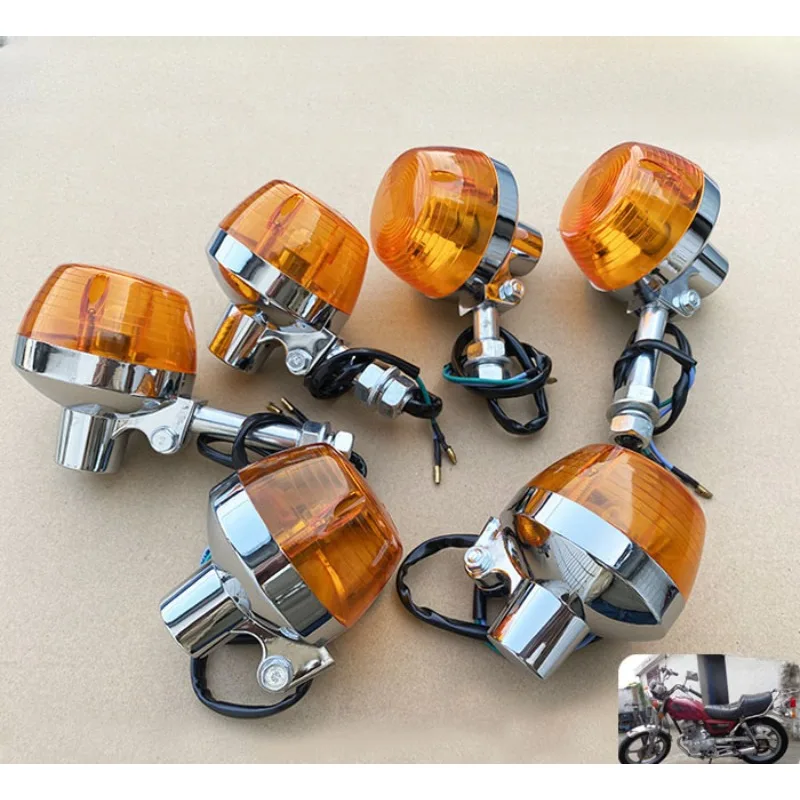 Motorcycle Turning Lights Modified Signal Indicator Decorative Winker Lamp Silver Chrome Motorbike Flasher Blinkers