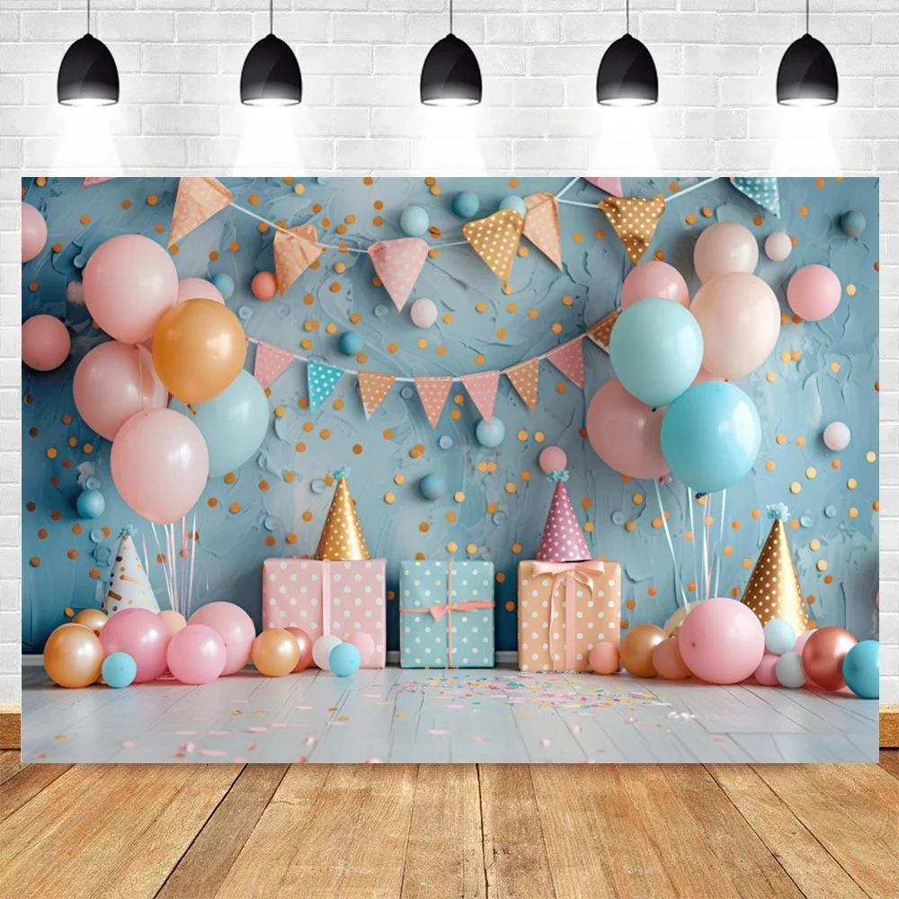 Hintergrund für Geburtstagsfeier, Luftballons, Neugeborenen-Party, Hintergrunddekoration, Polyester für Fotostudio – Detail 5