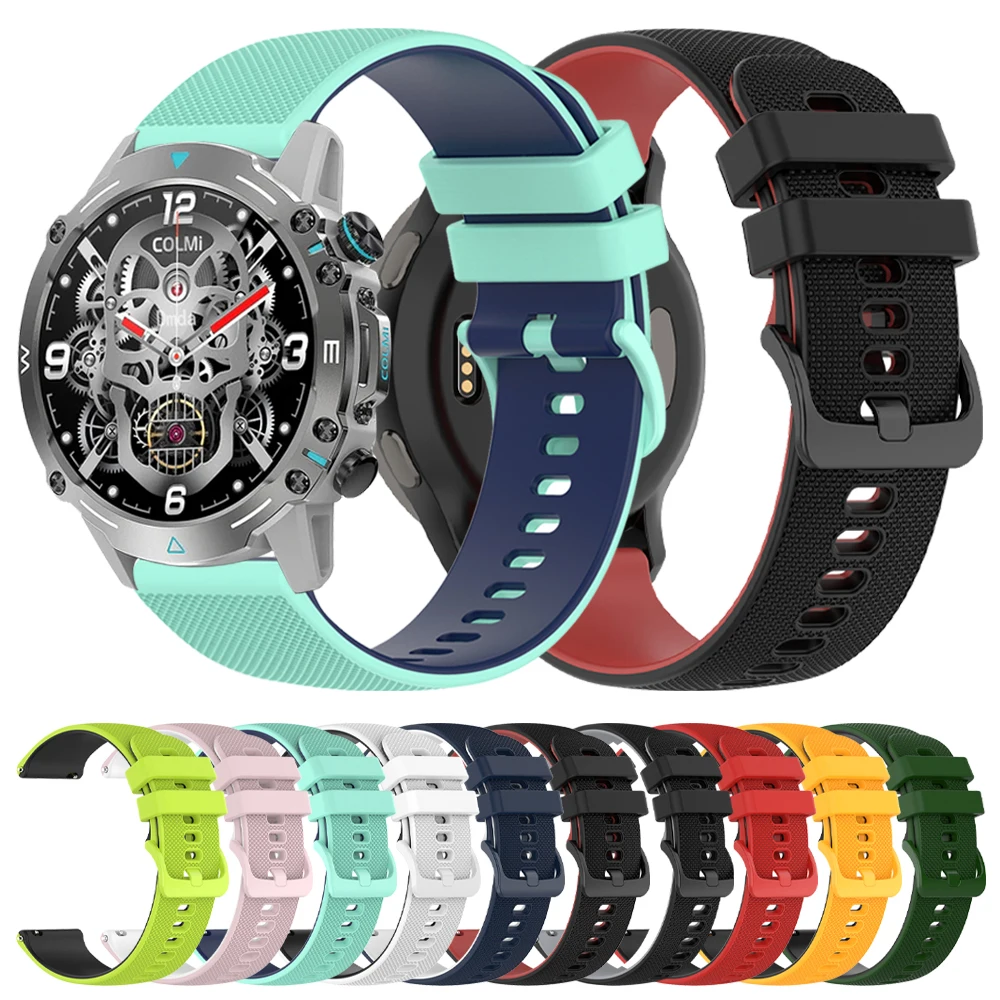 Breathable Sports Silicone Strap For COLMI C81 C80 M40 M42 Band For COLMI P71 P73 P8 I30 Wristband 20mm 22mm Bracelet Accessorie