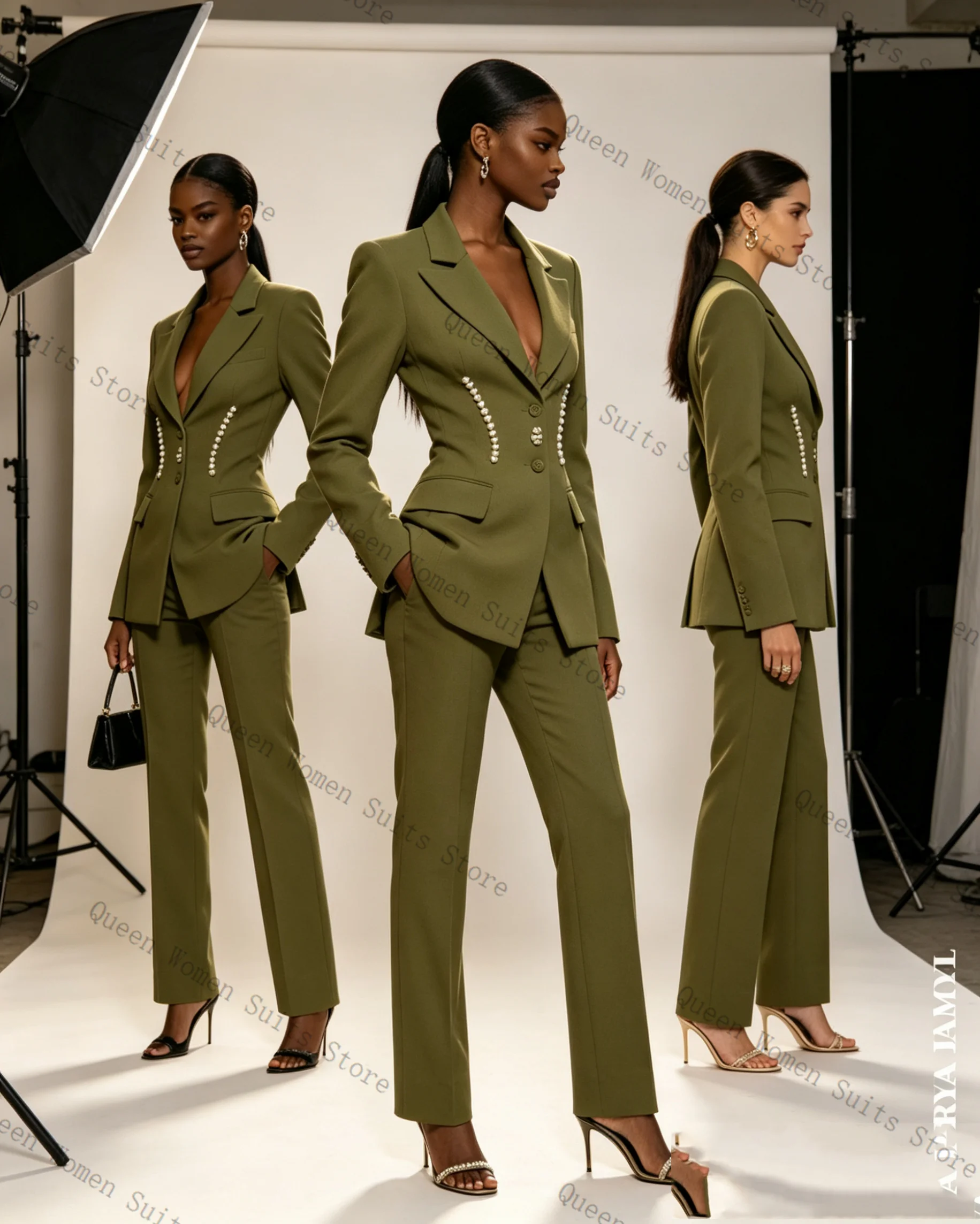Formele groene damespakset 2 s - Women'S Green Formal Wear recensie en prijs