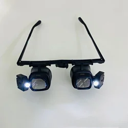 Magnifying Glasses Square Acrylic Lenses Led Large Field of View Head Mount Magnifying Glass for Electronics Watch Repair