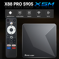 X88 PRO X5M Android 14.0 Smart TV Box Amlogic S905X5M 4K 1000M 2.4G 5G Wifi6 BT5.0 Voice Remote Media Player Android Set Top Box