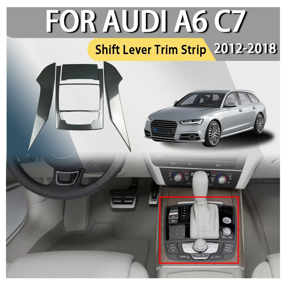 

ABS Plastic Car Decoration Shift Lever Trim Strip For Audi A6 C7 2012 2013 2014 2015 2016 2017 2018 Cars Accessories