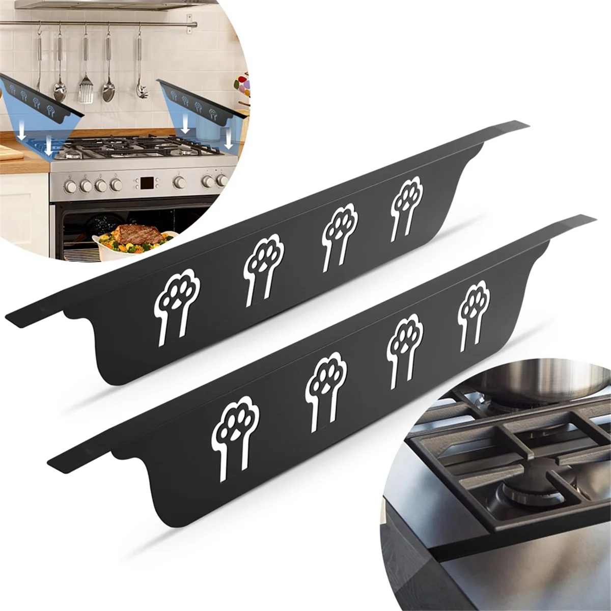 Stove Space Covers Stainless Steel Oven Counter Space Filler Adjustable Stove Guard Trim Oven Side Stove Space Filler