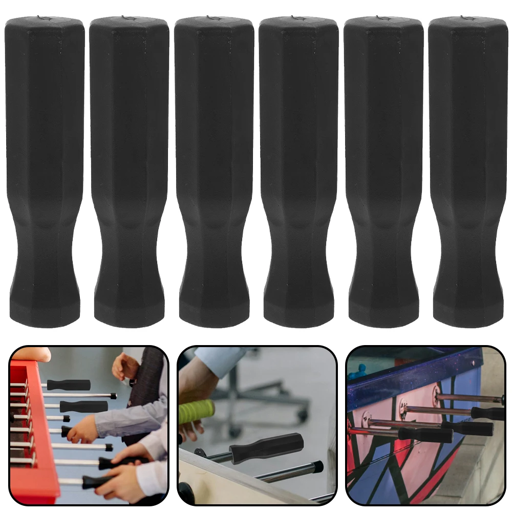 

6pcs Table Handles Nonskid Sturdy Table Soccer Grips Anti-Skid Foosball Replacement Handle Wear-Resistant Pvc Foosball
