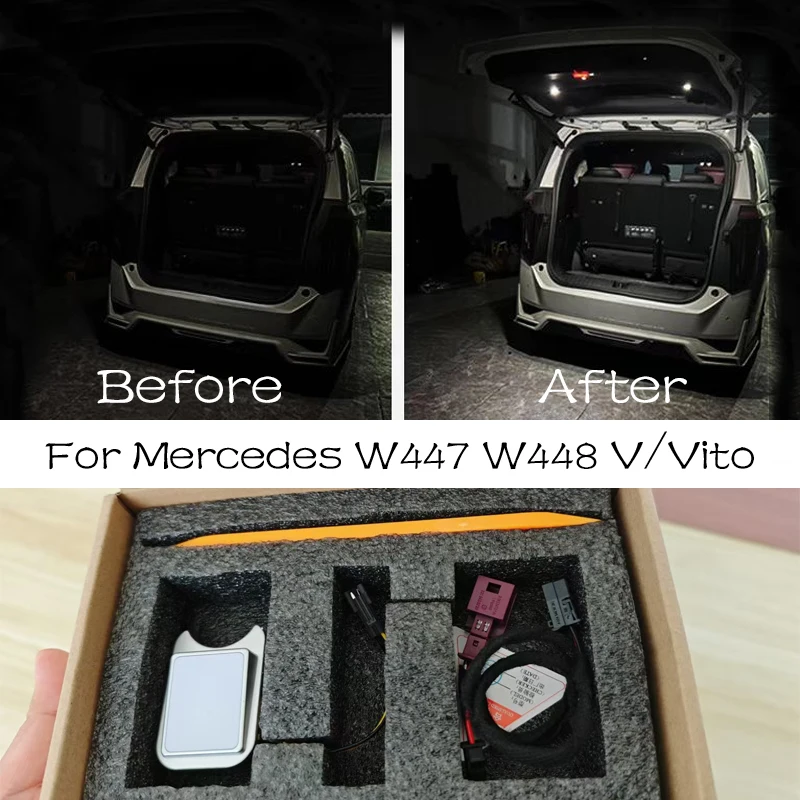 Refit Trunk lighting For Mercedes Benz 2016-Now V Vito W447 W448 Lights Compartment Trunk Boot Lights Car white LED