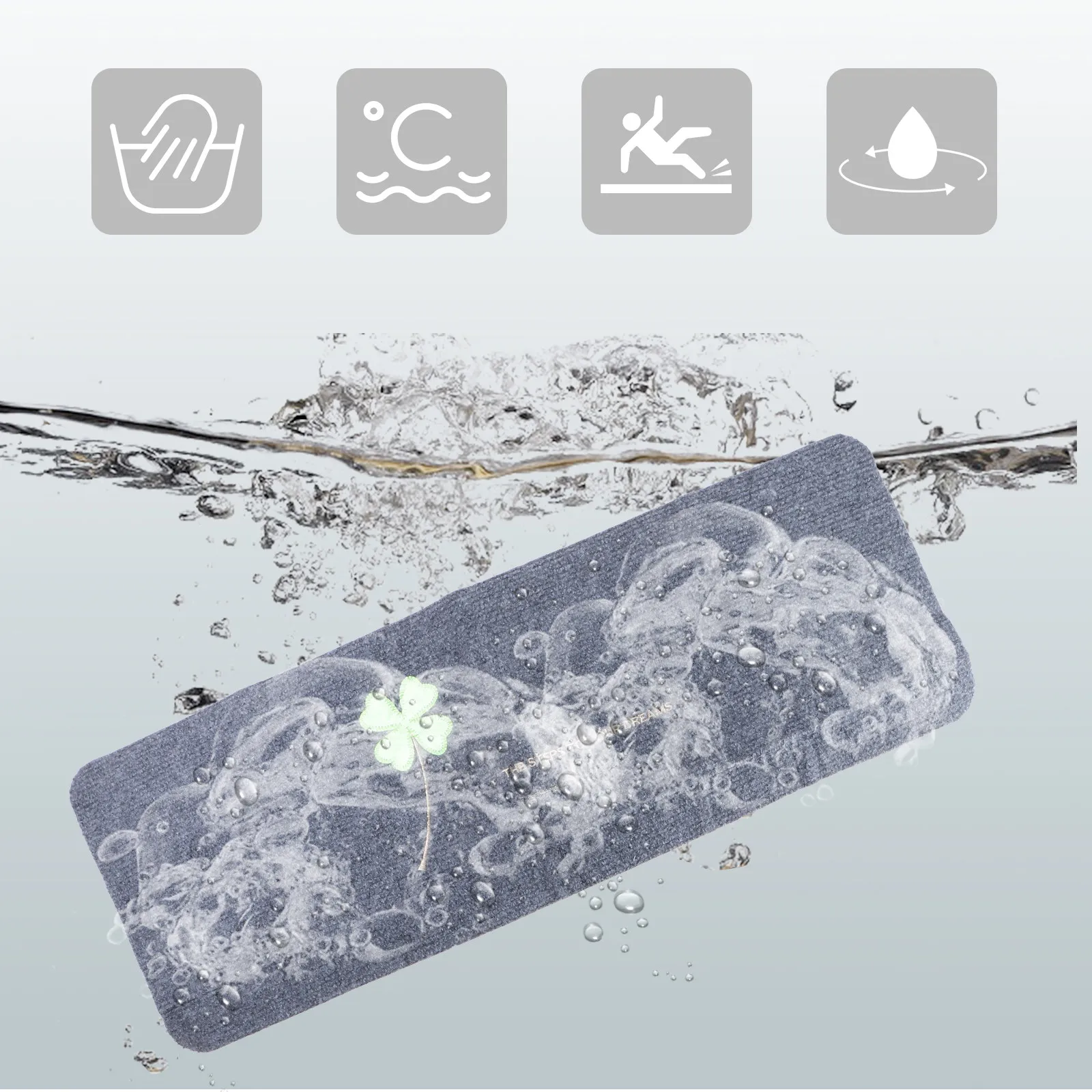 1Pcs Self Adhesive Non-Slip Floor Protector Pad for Kitchen Bathroom Bedroom Office Stair Stepping Ground Mat Non-Slip Carpet