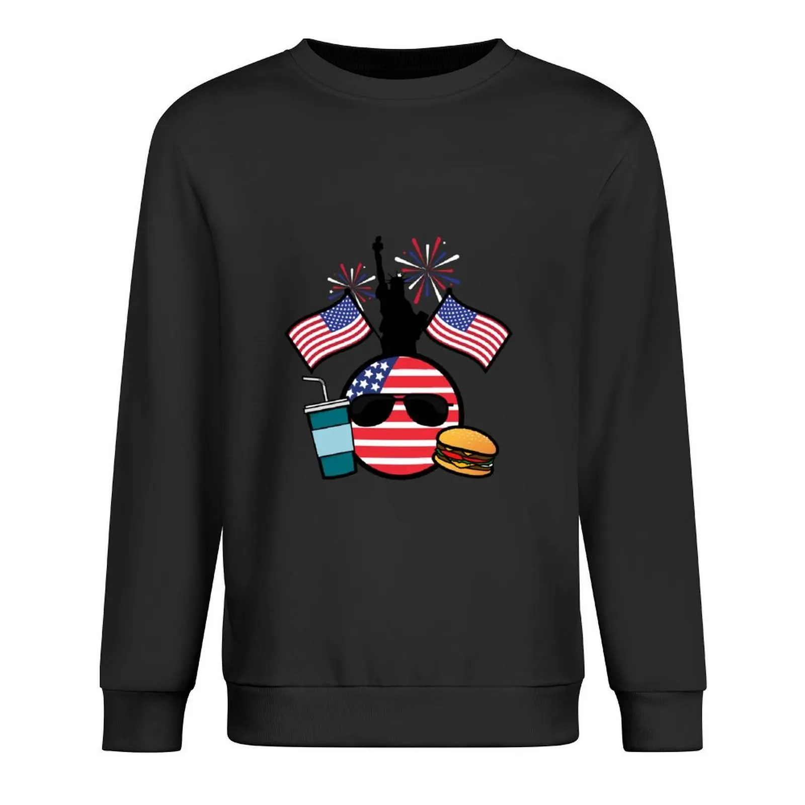 

MuricaBall Pullover male clothes men wear japanese style men's clothing sweatshirt