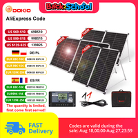 DOKIO 100W 160W 200W Foldable Solar Panel China 10A/20A 12V Controller Folding Photovoltaic Cell/System Charger Solar Board