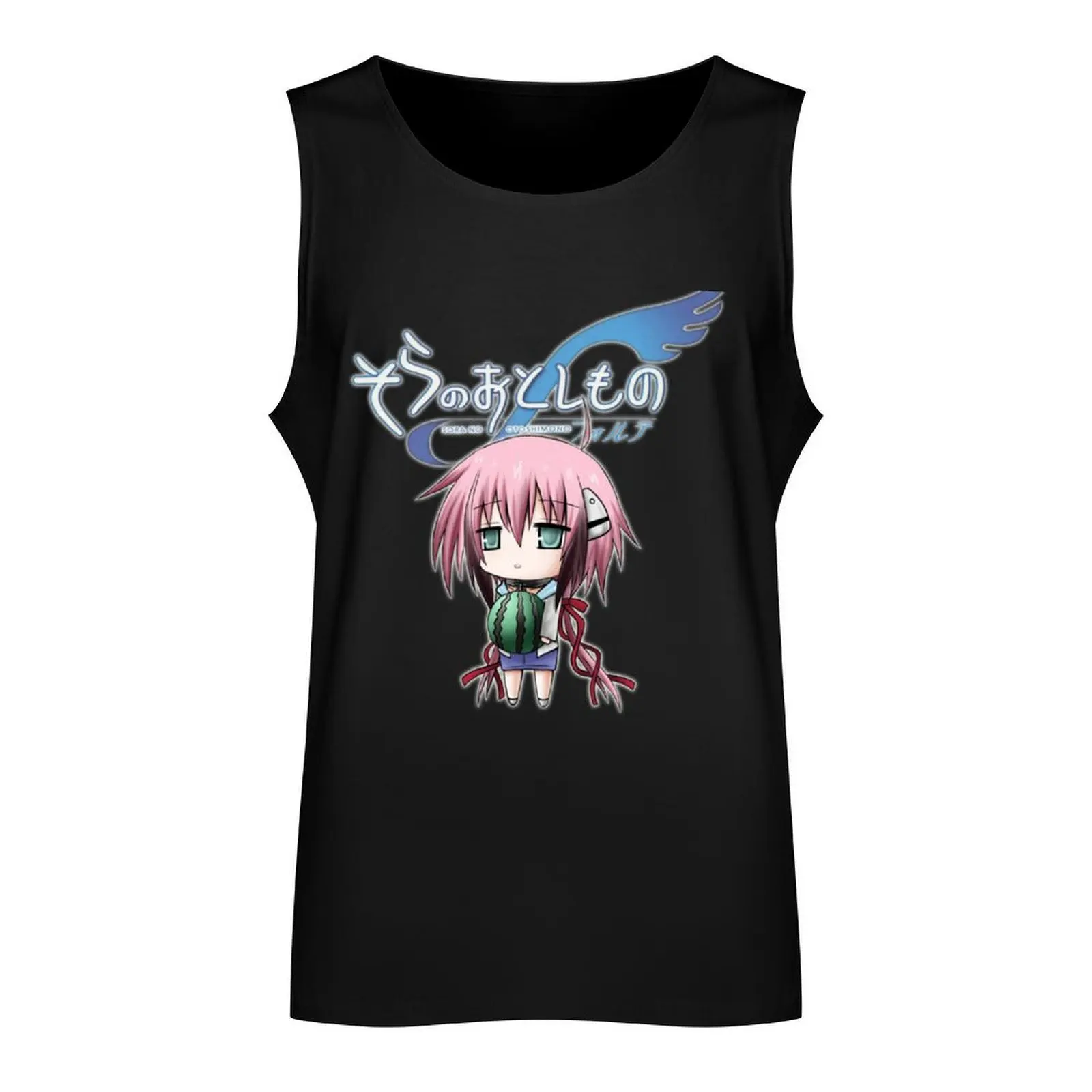 Camiseta de algodão Ikaros Chibi masculina, regata, roupas de verão, tops