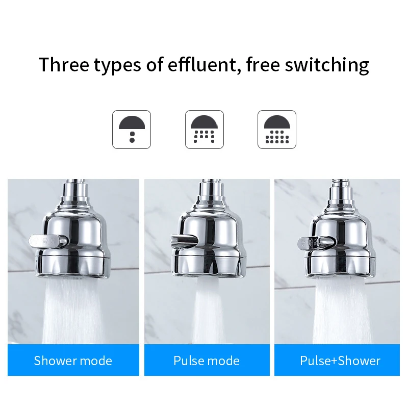 Kitchen gadgets 2/3 Mode Faucet 360 Degree Rotation Filter Extension Tube Shower Water Saving Tap Universal Kitchen Accessories