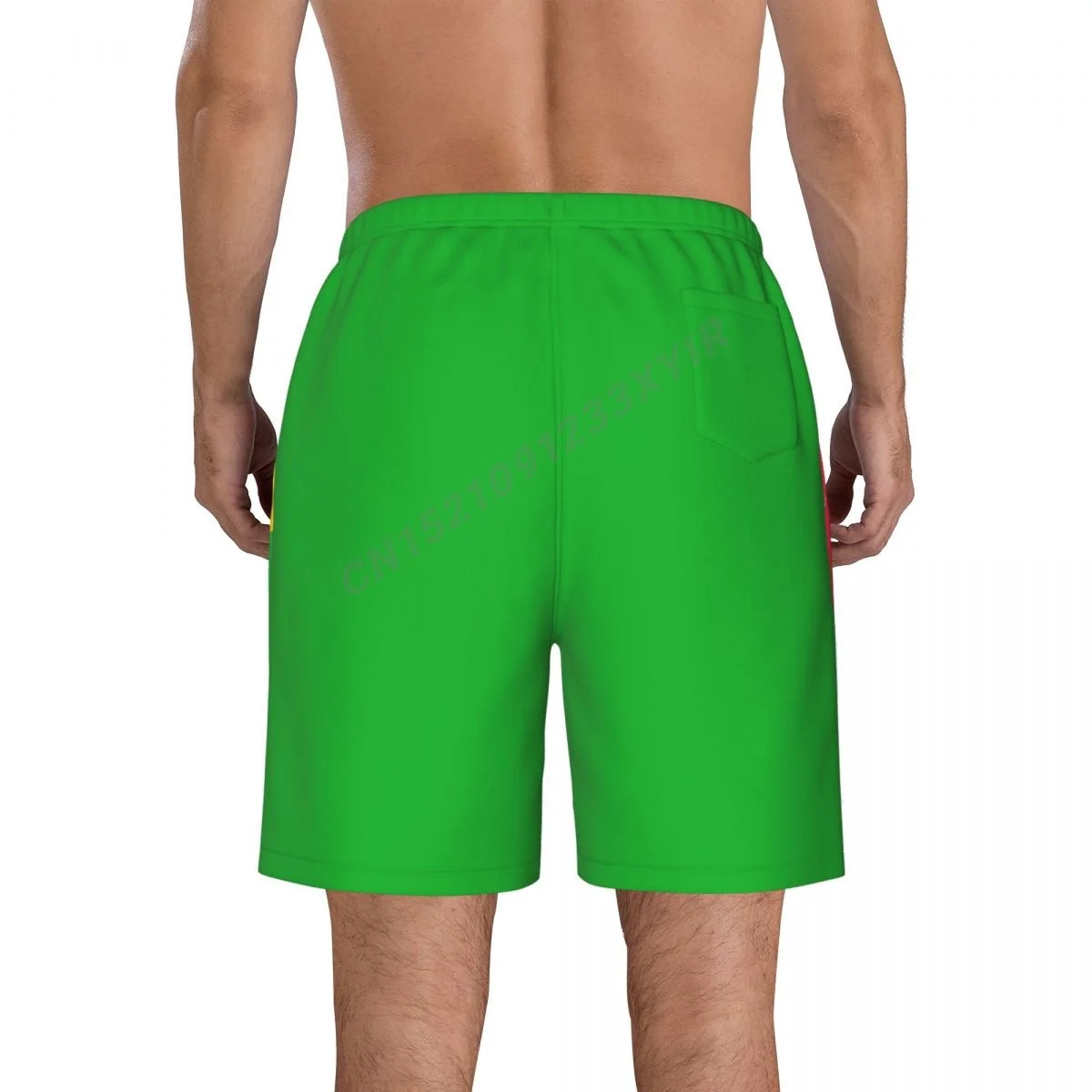 Summer Men's Sao Tome And Principe Flag Beach Pants Shorts Surfing M-2XL Polyester Swimwear Running