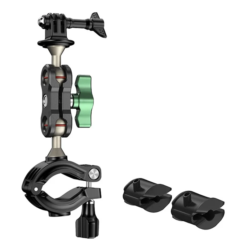 Motorcycle Bicycle Bracket Double Ball Head Magic Arm For Gopro 12 Action Camera Replacement Parts-AAAE