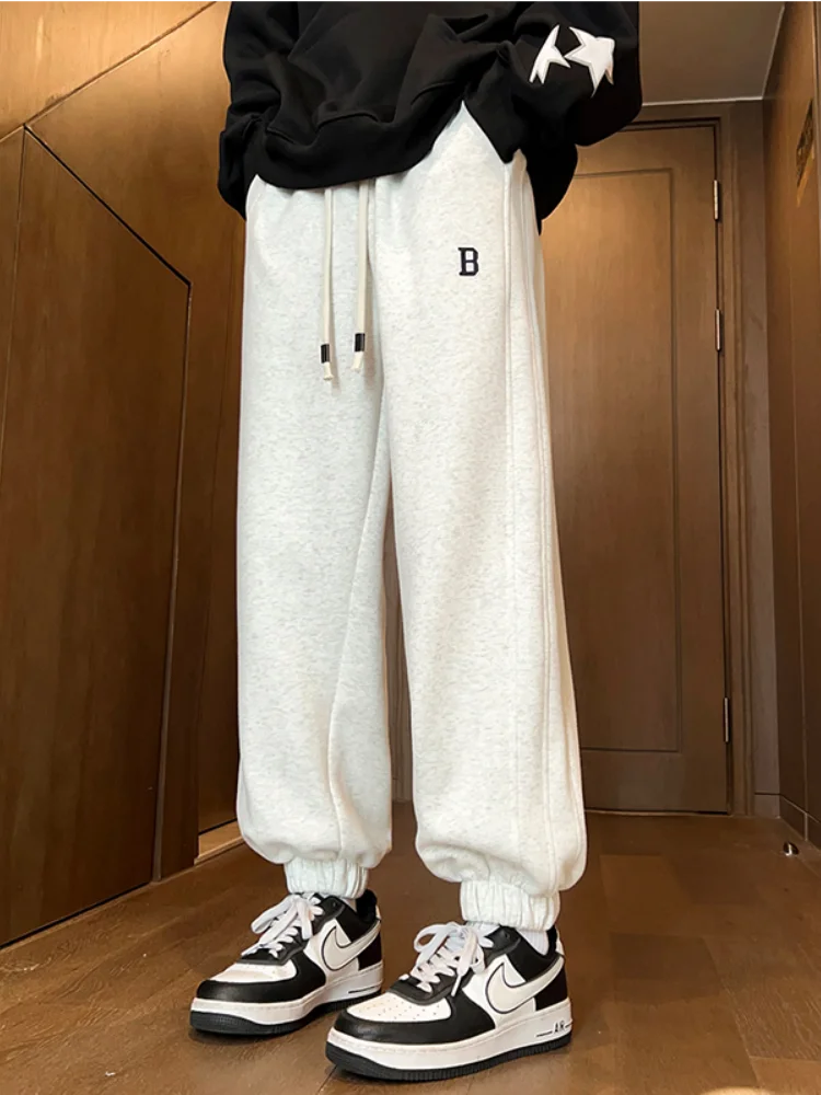 

Американские мужские спортивные брюки в стиле пэчворк с манжетами, осенние, повседневные, для подростков, в стиле ретро, универсальные, прямые, для катания на лыжах