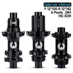 Bicycle Hub Disc Brake Thru/QR Center/6Bolt Lock NBK Steel Bearing 36T Integrated AL7075 HG/XDR/MSR