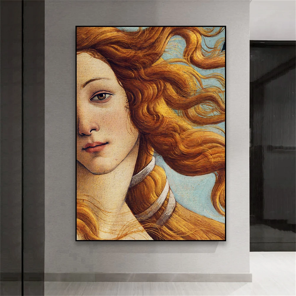 Classical Sandro Botticelli Oil Painting Poster Renaissance Art Prints Birth of Venus Canvas Painting Gallery Home Bedroom Decor