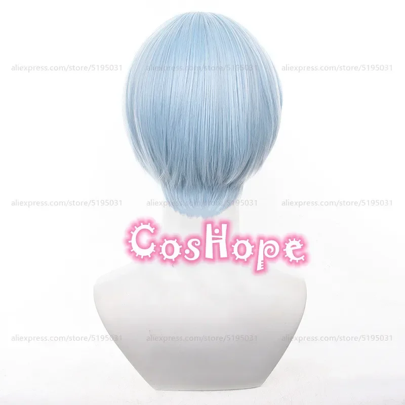 Sky Cosplay Wig 30cm Short Blue Wig Cosplay Anime Cosplay Wigs Heat Resistant Synthetic Wigs Halloween