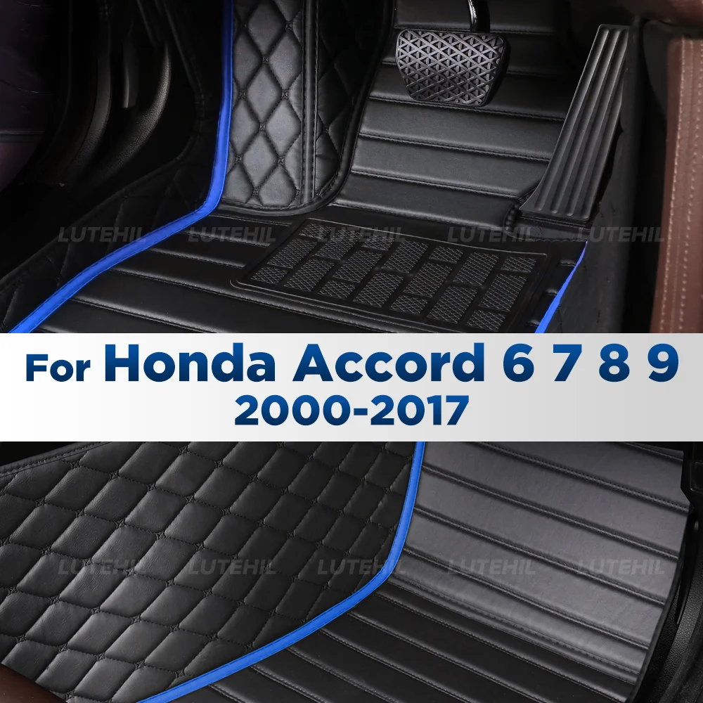 

For Honda Accord 6 7 8 9 2000-2017 16 15 14 13 12 11 Custom Car Floor Mat Automobile Carpet Interior Accessories Protective