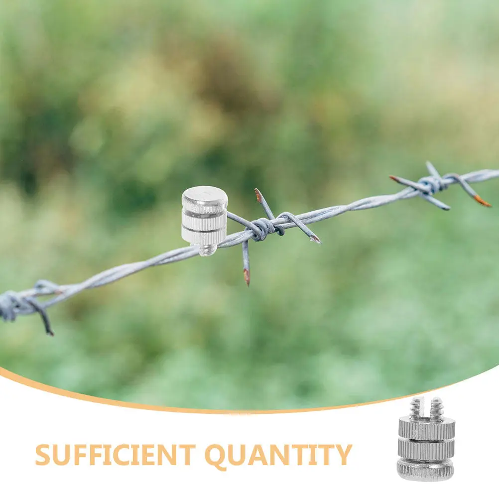 20Pcs Electric Fence Connector Aluminum Alloy Split Bolt Clamp Wire Join Clip for Farm Livestock Garden Security